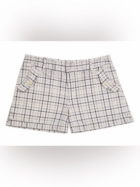 Y2K Ruff Hewn Plaid Shorts Size 8 Mid Rise Cotton Shorts Preppy Grunge Coquette